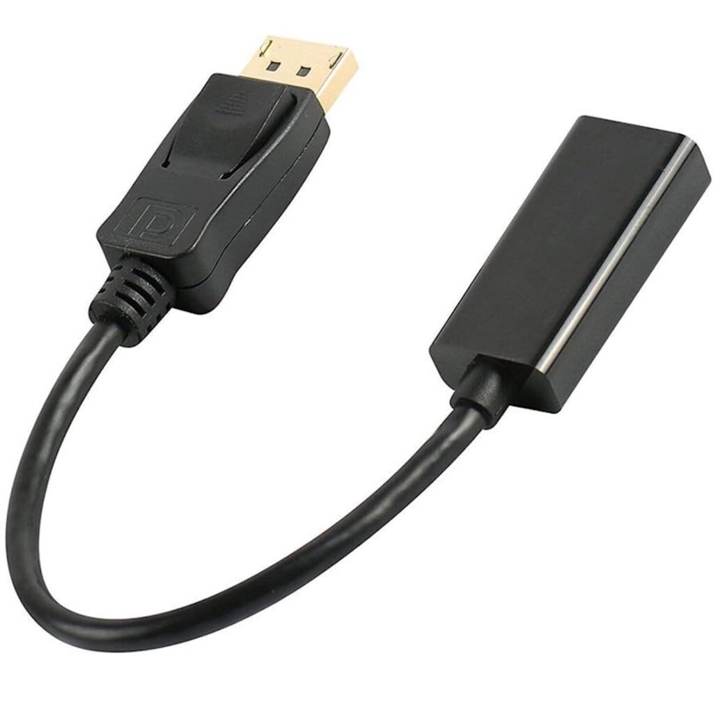 iLike HD8 Hdmi (Type A) female to Display Port male Adapter cable 1080P (Full HD) 25cm Black (OEM) цена и информация | USB jagajad, adapterid | kaup24.ee