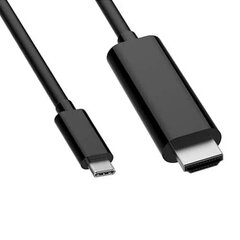 iLike HD9 USB-C (Type-C) Pistik HDMI 4K 60Hz Multimeedia Audio ja video 2m kaabeladapter Must (OEM) hind ja info | USB jagajad, adapterid | kaup24.ee