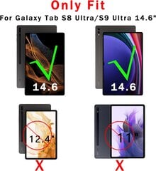 Чехол ROOFEI для Galaxy Tab S9 Ultra/S8 Ultra с клавиатурой QWERTZ - съемная клавиатура с тачпадом цена и информация | Чехлы для планшетов и электронных книг | kaup24.ee