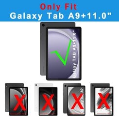 ROOFEI Galaxy Tab A9+/A9 Plus ümbris koos klaviatuuriga (saksa klaviatuur) hind ja info | Tahvelarvuti kaaned ja kotid | kaup24.ee