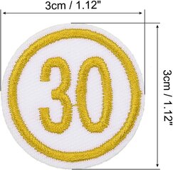 Карта поиска номерных пластырей 1-50, желтая, 50 штук, 3 x 3 см цена и информация | Аппликации, декорации, наклейки | kaup24.ee