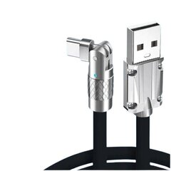 USB tüüp C kiirlaadimiskaabel 120w 6A 150cm must hind ja info | USB jagajad, adapterid | kaup24.ee