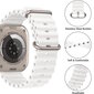 iWear S1 soonega pehme silikoonist 20 mm rihm Apple Watchile 49 mm / 45 mm / 44 mm / 42 mm valge hind ja info | Nutikellade ja nutivõrude tarvikud | kaup24.ee