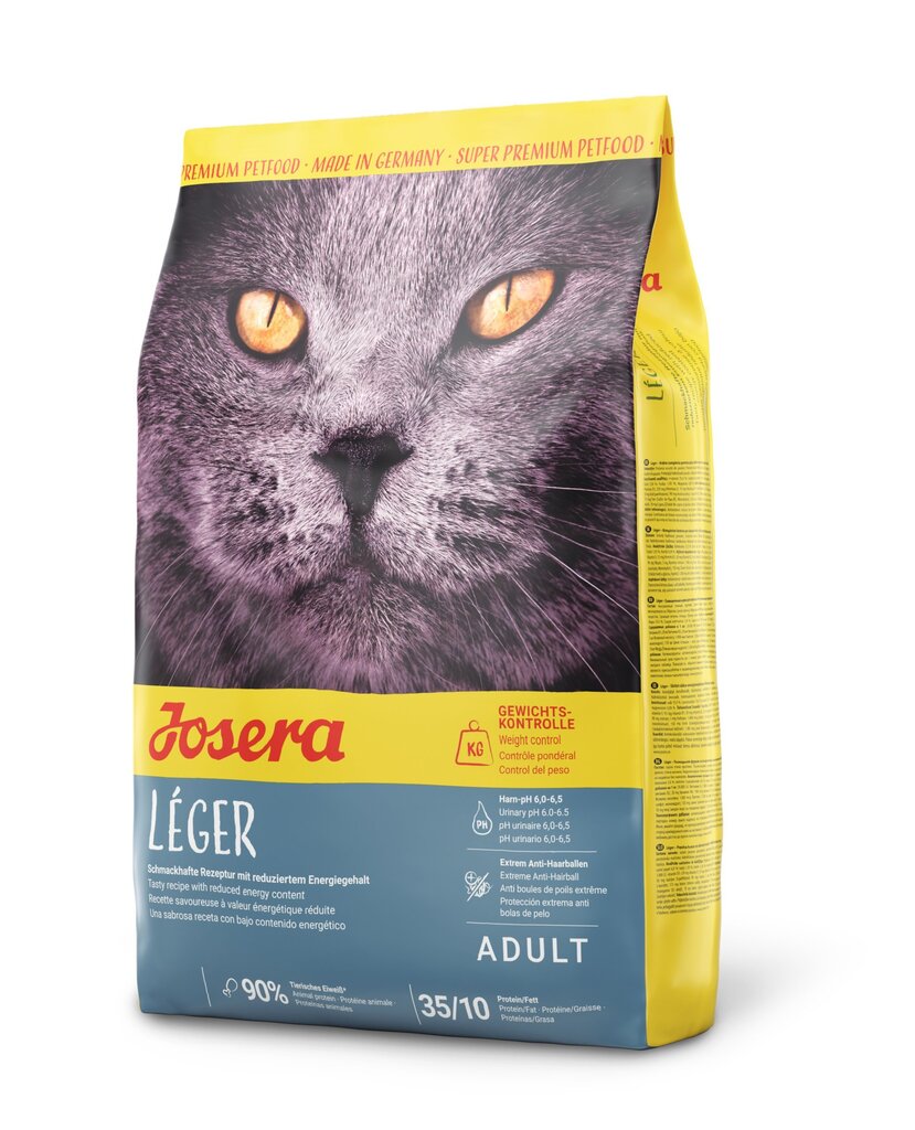 Josera ülekaalulistele kassidele Leger, 10 kg hind ja info | Kuivtoit kassidele | kaup24.ee