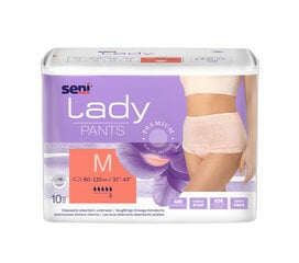 Подгузники-трусики Seni Lady Pants, M размер, 10 шт. цена и информация | Подгузники, прокладки, одноразовые пеленки для взрослых | kaup24.ee