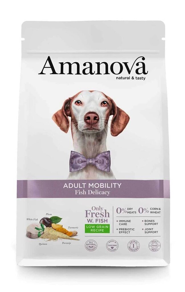 Amanova Adult Mobility Fish Delicate täiskasvanud koertele kalaga, 2 kg цена и информация | Kuivtoit koertele | kaup24.ee