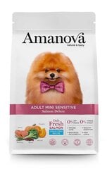 Корм Amanova Adult Mini Sensitive Salmon Deluxe для взрослых собак мелких пород с лососем, 2 кг цена и информация | Сухой корм для собак | kaup24.ee