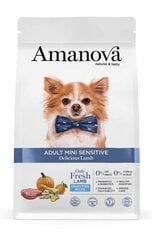 Amanova Adult Mini Sensitive Delicious täiskasvanud väikest tõugu koertele lambalihaga, 2 kg hind ja info | Kuivtoit koertele | kaup24.ee