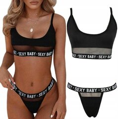 Seksika aluspesu komplekt Ero-Bull Sexy Baby, S/M, must цена и информация | Сексуальное женское белье | kaup24.ee