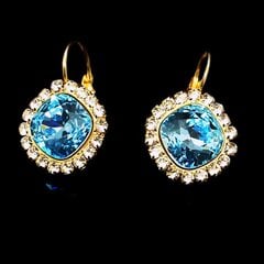 Серьги "Ослепительный Блеск III (Aquamarine Blue)" с кристаллами Swarovski™ цена и информация | Серьги | kaup24.ee