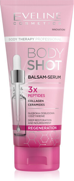 Taastav palsam-seerum Eveline Cosmetics Body Shot 3 x Peptides, 200ml hind ja info | Kehakreemid, kehaspreid | kaup24.ee