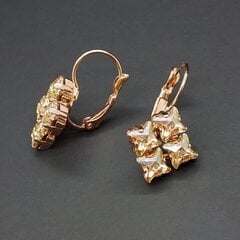 Серьги "Хрустальный Ураган (Golden Shadow)" с кристаллами Swarovski™ цена и информация | Серьги | kaup24.ee