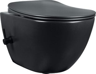 WC-pott Deante Peonia Zero Slim bidet-funktsiooniga, Black hind ja info | WС-potid | kaup24.ee