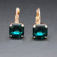 Серьги "Империум (Emerald)" с кристаллами Swarovski™ цена и информация | Серьги | kaup24.ee