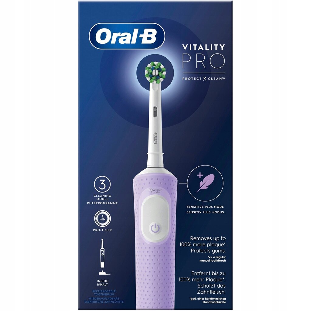 Oral-B Vitality Pro D103 lilla lilla + kate цена и информация | Elektrilised hambaharjad | kaup24.ee