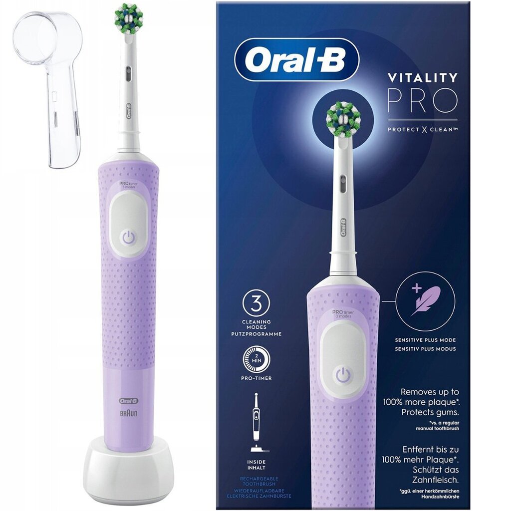 Oral-B Vitality Pro D103 lilla lilla + kate hind ja info | Elektrilised hambaharjad | kaup24.ee