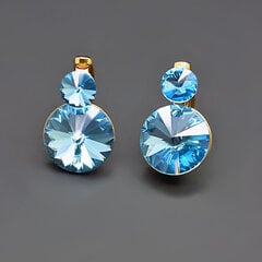 Серьги "Кларис IV (Aquamarine Blue)" с кристаллами Swarovski™ цена и информация | Серьги | kaup24.ee