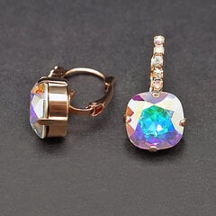 Swarovski kristallidega kaunistatud kõrvarõngad DiamondSky "Glare VII (Aurore Boreale)" hind ja info | Kõrvarõngad | kaup24.ee