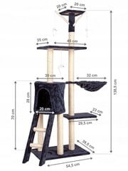 Kassikraabits majaga 138cm xl hind ja info | Kassi kraapimispuud | kaup24.ee