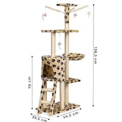 ModernHome kassikraabits majaga 138cm xl hind ja info | Kassi kraapimispuud | kaup24.ee