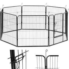 Mänguaed ja jooks koertele ja kutsikatele koos väravaga, kõrgus 81 cm, 8 segmenti цена и информация | Садовые инструменты | kaup24.ee