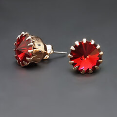 Swarovski kristallidega kaunistatud kõrvarõngad DiamondSky "Vintage VII (Scarlet)" hind ja info | Kõrvarõngad | kaup24.ee