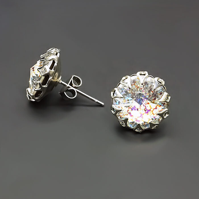 Naiste kõrvarõngad Diamond Sky „Vintage VIII (White Patina)“ koos Swarovski kristallidega цена и информация | Kõrvarõngad | kaup24.ee