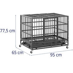 Loomade transpordipuur ratastel koertele 95 x 65 x 77,4 cm hind ja info | Aiatööriistad | kaup24.ee