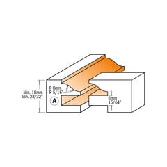 CMT Keele ja soonte komplekt S8 mm PROFIIL A hind ja info | Freesid | kaup24.ee