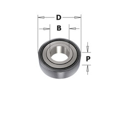 CMT kuullaager freesimisseadmetele D12,7 b6,35 P4,8 mm hind ja info | Freesid | kaup24.ee