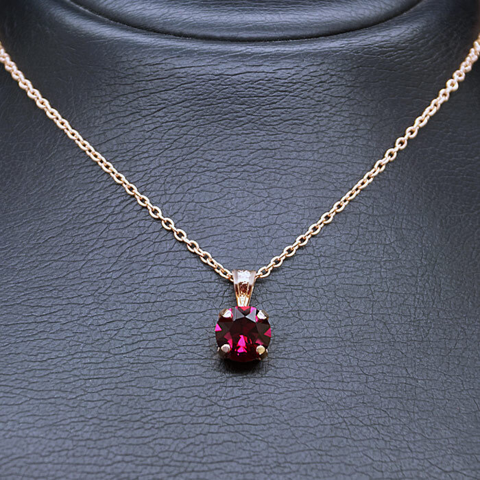 Swarovski kristallidega kaelakee naistele DiamondSky "Juno (Ruby)". цена и информация | Kaelakeed | kaup24.ee