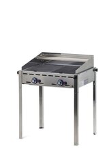 Gaasigrill "Green Fire" 2 põletit 11,6kW koos kaane ja riiuliga - Hendi 149508 hind ja info | Elektrigrillid | kaup24.ee