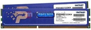 Patriot DDR3 8 ГБ (комплект 2x4 ГБ) 1333 МГц) CL9 Retail (PSD38G1333KH) цена и информация | Оперативная память (RAM) | kaup24.ee