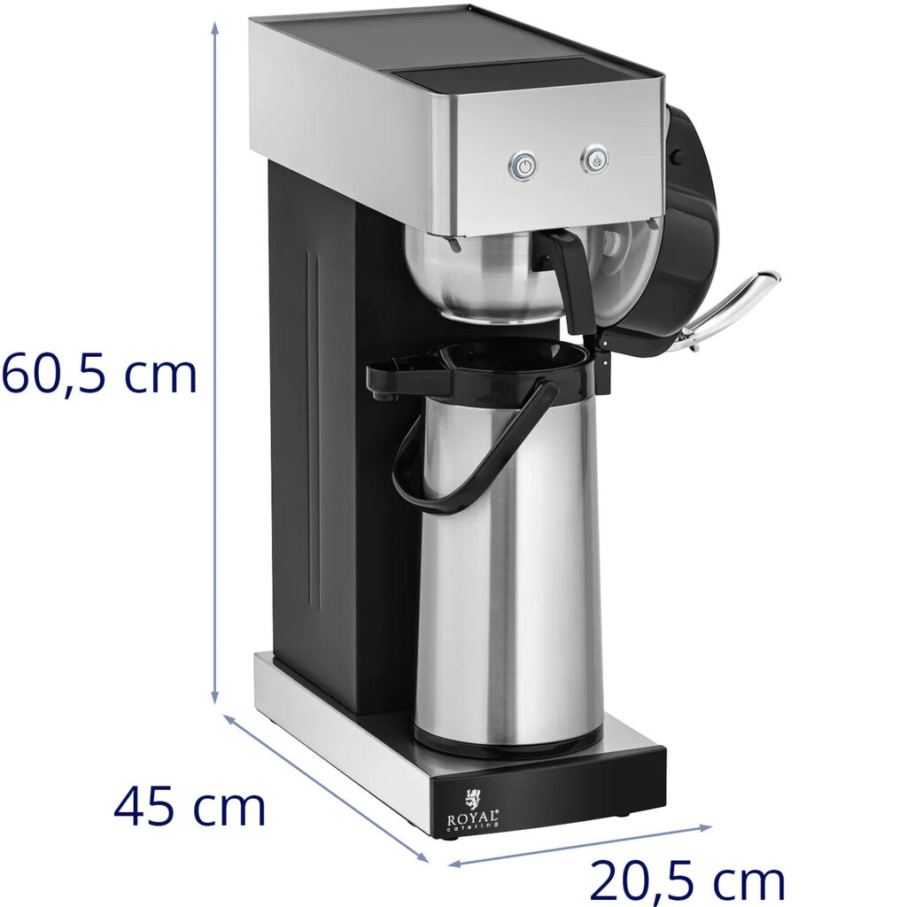 Gastronomy tilgutiga kohvimasin termosega 2,2 l 1900 W hind ja info | Kohvimasinad | kaup24.ee