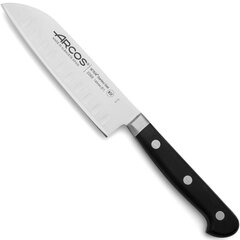 Jaapani Santoku nuga siidise servaga, must, 140 mm hind ja info | Noad ja tarvikud | kaup24.ee