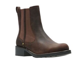 Женские утепленные ботинки-слипы Clarks Orinoco Hot из коричневой кожи цена и информация | Женские туфли | kaup24.ee