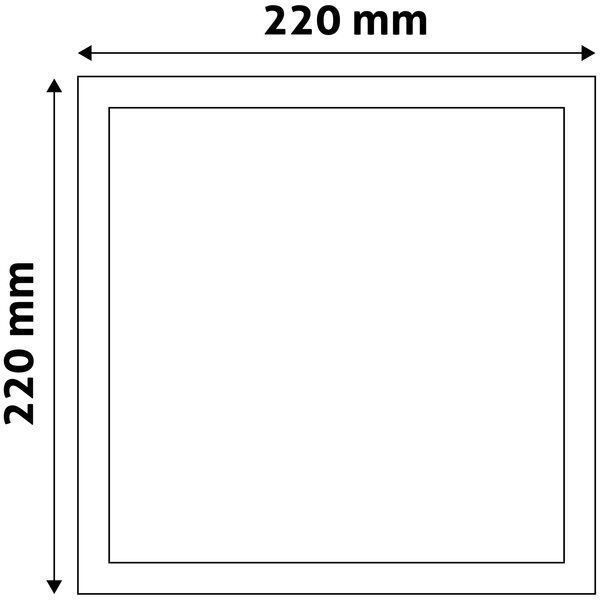 Laevalgusti Avide LED 18W 4000K, 220 x 220mm, ruut hind ja info | Süvistatavad ja LED valgustid | kaup24.ee