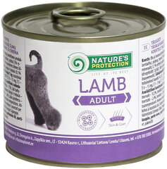 Konserv koertele Nature's Protection Dog Adult Lamb lambalihaga, 200g цена и информация | Консервы для собак | kaup24.ee