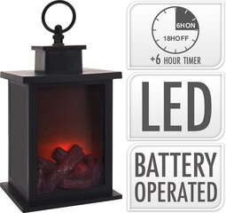 Dekoratiivne LED latern - kamin 24 cm цена и информация | Рождественские украшения | kaup24.ee