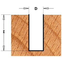 Sõrmfrees sirge, tsentri teraga S=8mm, D=8mm, CMT цена и информация | Механические инструменты | kaup24.ee