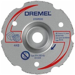 DREMEL multifunktsionaalne karbiidiga kaetud lõikeketas, 77mm DSM600 цена и информация | Механические инструменты | kaup24.ee