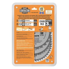 Saeketaste komplekt, 3tk 216x2,4/30, Z24/48, -5° Neg, CMT hind ja info | Käsitööriistad | kaup24.ee