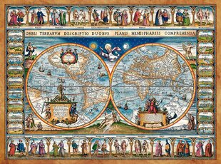 Pusle Castorland Map of the world, 1639, 2000 tk hind ja info | Pusled | kaup24.ee