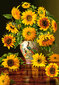 Pusle Castorland Puzzle Sunflowers in a Peacock Vase, 1000-osaline hind ja info | Pusled | kaup24.ee