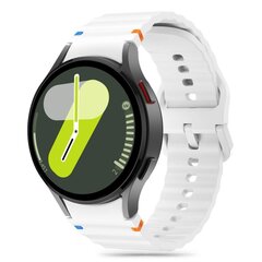 СИЛИКОНОВЫЕ СПОРТИВНЫЕ ЧАСЫ SAMSUNG GALAXY WATCH 4 | 5 | 5 PRO | 6 | 7 | FE БЕЛЫЕ цена и информация | Аксессуары для смарт-часов и браслетов | kaup24.ee