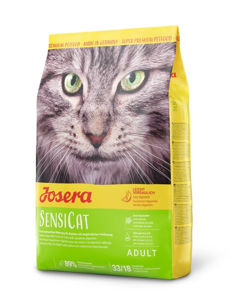 Josera tundliku seedesüsteemiga kassidele SensiCat, 10 kg hind ja info | Kuivtoit kassidele | kaup24.ee