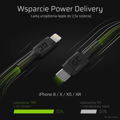 Green Cell USB-C - Lightning hind ja info | Mobiiltelefonide kaablid | kaup24.ee