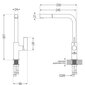 Graniidist valamu Mexen Carlo mikseriga Flora 6518-73-670401-57-G, must/hõbedane metallik цена и информация | Köögivalamud | kaup24.ee