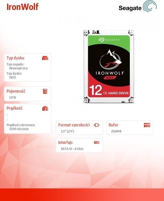 Seagate ST12000VN0008 цена и информация | Sisemised kõvakettad (HDD, SSD, Hybrid) | kaup24.ee