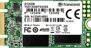 Transcend TS512GMTS430S цена и информация | Внутренние жёсткие диски (HDD, SSD, Hybrid) | kaup24.ee